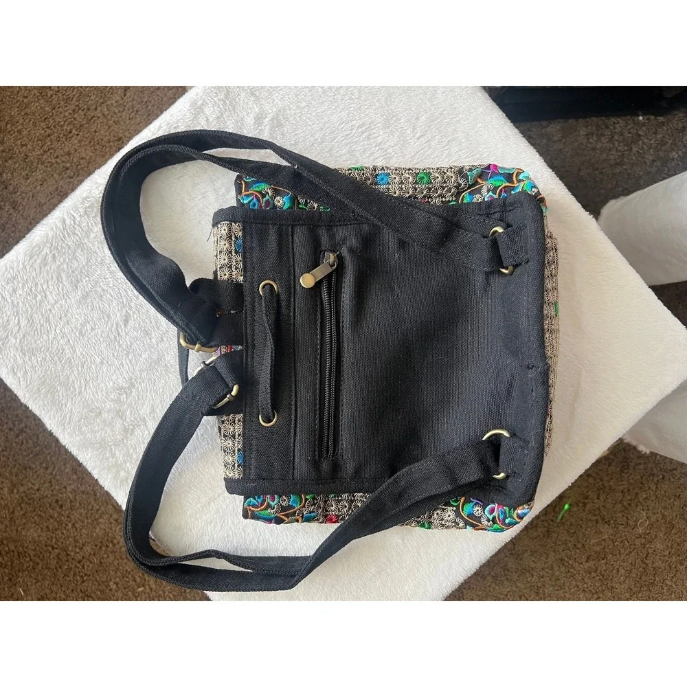 29.- Vintage Embroidered Backpack Purses for Women - Boho Shoulder Bag for